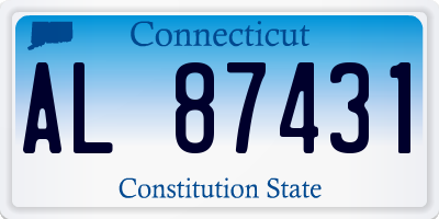 CT license plate AL87431