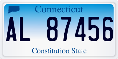 CT license plate AL87456