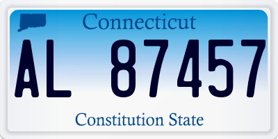 CT license plate AL87457