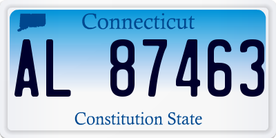 CT license plate AL87463