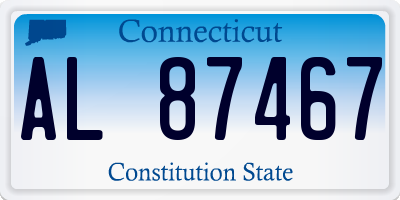 CT license plate AL87467