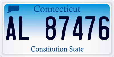 CT license plate AL87476