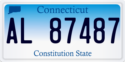 CT license plate AL87487