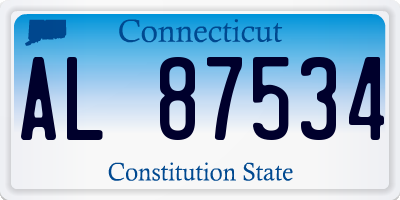 CT license plate AL87534