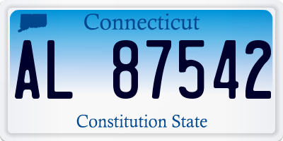 CT license plate AL87542