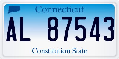 CT license plate AL87543