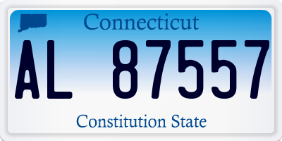 CT license plate AL87557