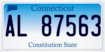 CT license plate AL87563