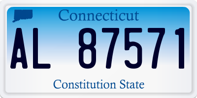 CT license plate AL87571