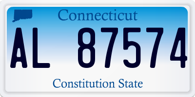 CT license plate AL87574