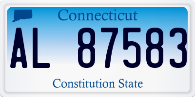 CT license plate AL87583