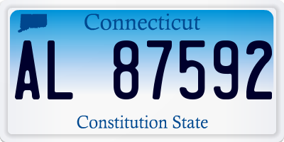 CT license plate AL87592