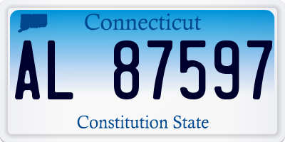 CT license plate AL87597