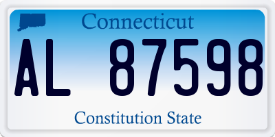CT license plate AL87598