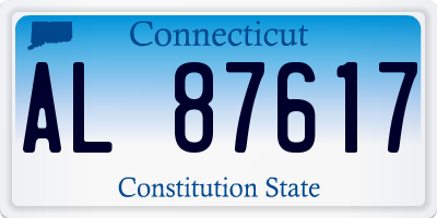 CT license plate AL87617