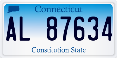 CT license plate AL87634
