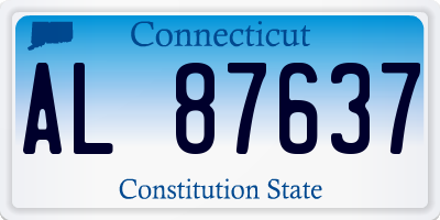 CT license plate AL87637