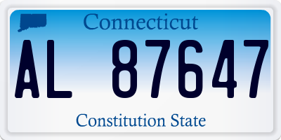 CT license plate AL87647
