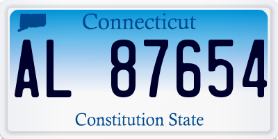 CT license plate AL87654
