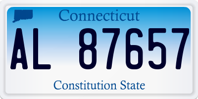 CT license plate AL87657