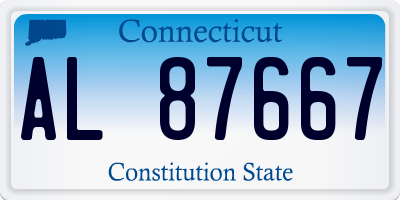 CT license plate AL87667