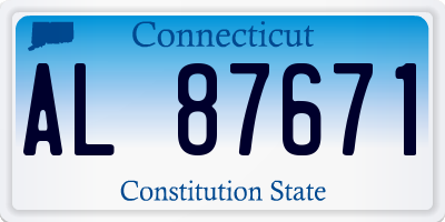 CT license plate AL87671