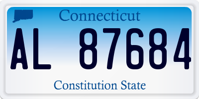 CT license plate AL87684