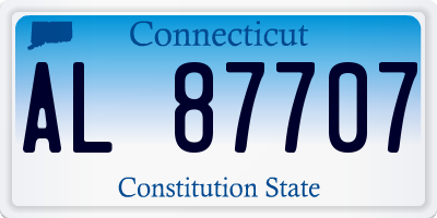 CT license plate AL87707
