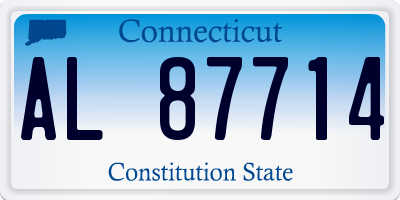 CT license plate AL87714
