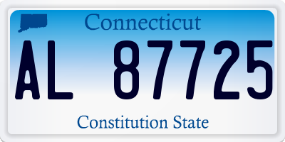 CT license plate AL87725