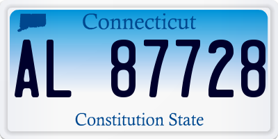 CT license plate AL87728