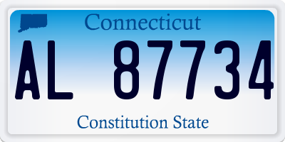 CT license plate AL87734