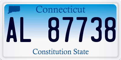 CT license plate AL87738
