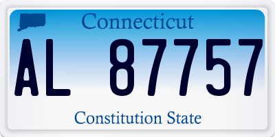 CT license plate AL87757