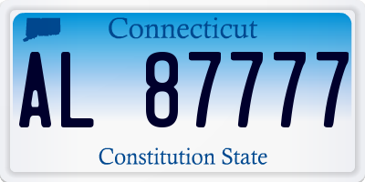 CT license plate AL87777