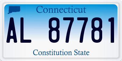 CT license plate AL87781