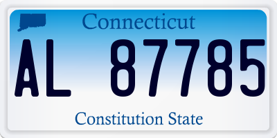 CT license plate AL87785