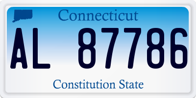 CT license plate AL87786