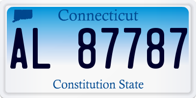 CT license plate AL87787