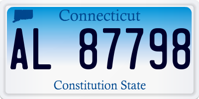 CT license plate AL87798