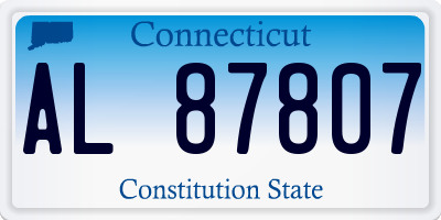 CT license plate AL87807