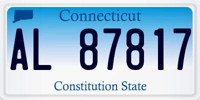 CT license plate AL87817