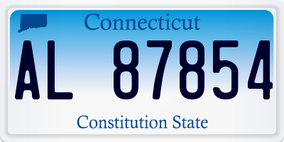 CT license plate AL87854
