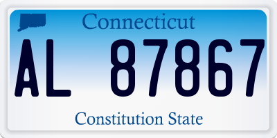 CT license plate AL87867