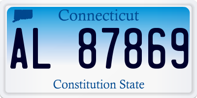 CT license plate AL87869