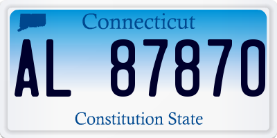 CT license plate AL87870