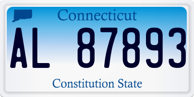 CT license plate AL87893