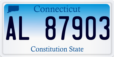 CT license plate AL87903