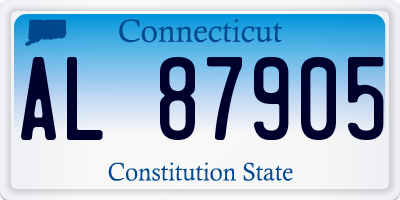 CT license plate AL87905