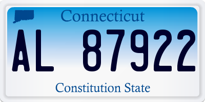 CT license plate AL87922